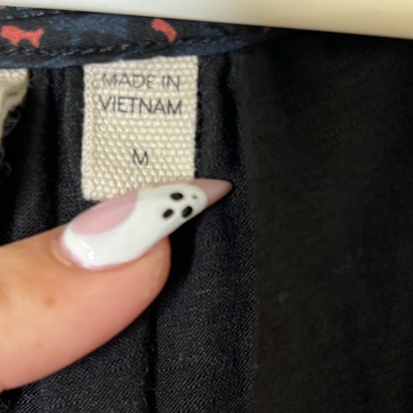 Anthropologie Dolan Marilyn Leopard Print Navy Blue Button Front Blouse - Picture 6 of 9